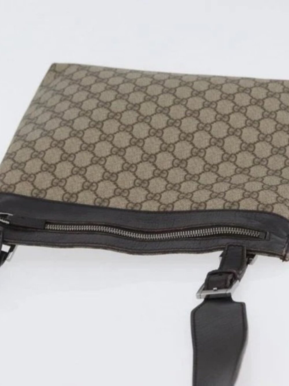 GUCCI GG Supreme Shoulder Bag PVC Beige Silver 92560 Auth ka2891 - Picture 7 of 16